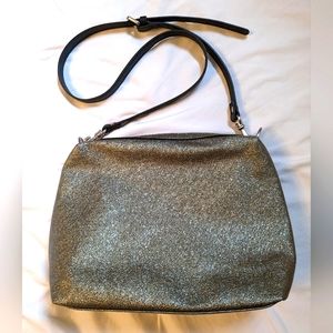 Marella Italy Metallic Pebble Shoulder, Adjustable Crossbody Bag, Purse